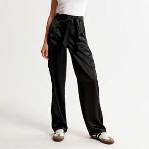 Abercrombie and Fitch silk baggy cargo pants